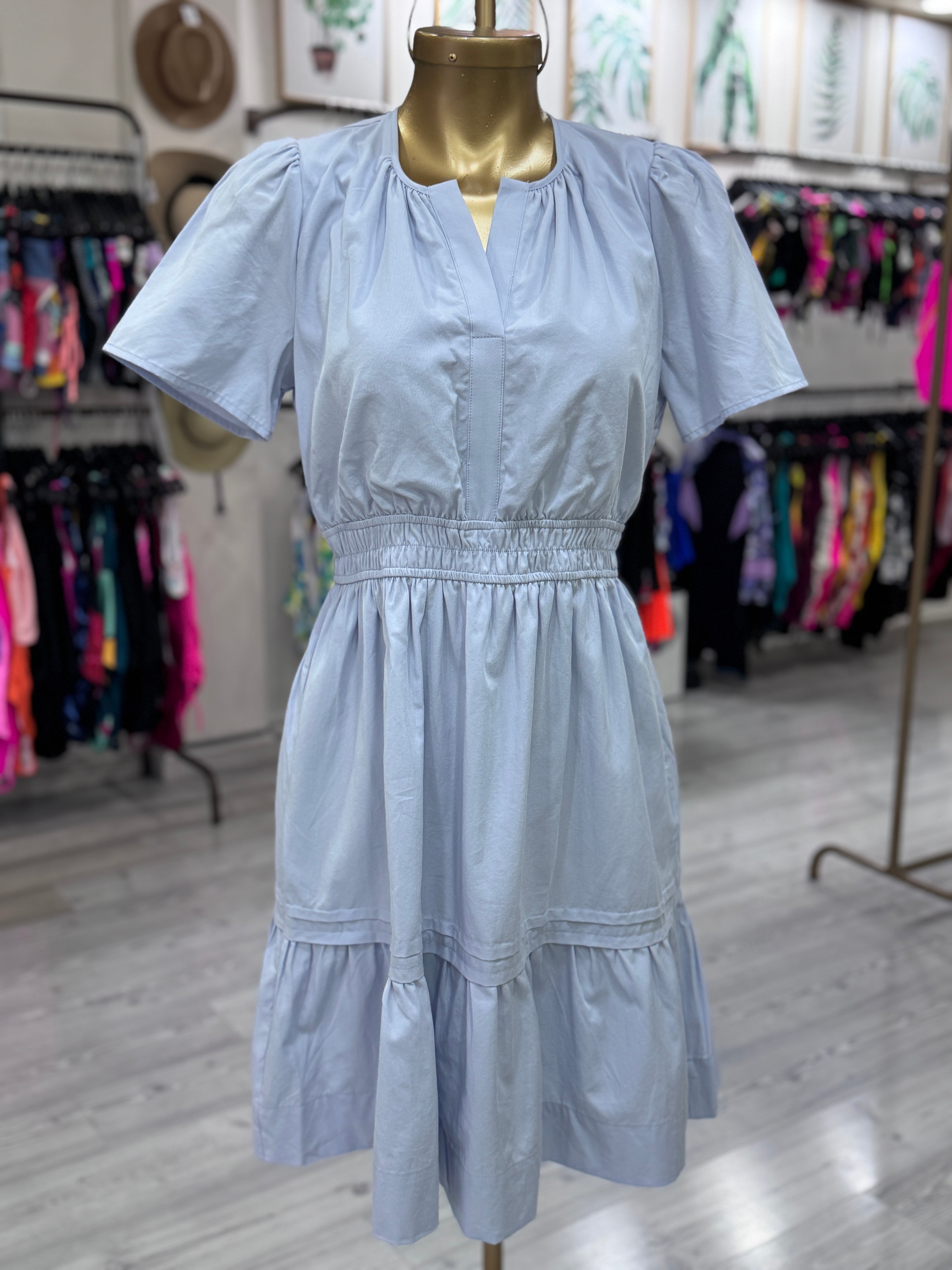 Vestido casual con cintura elástica