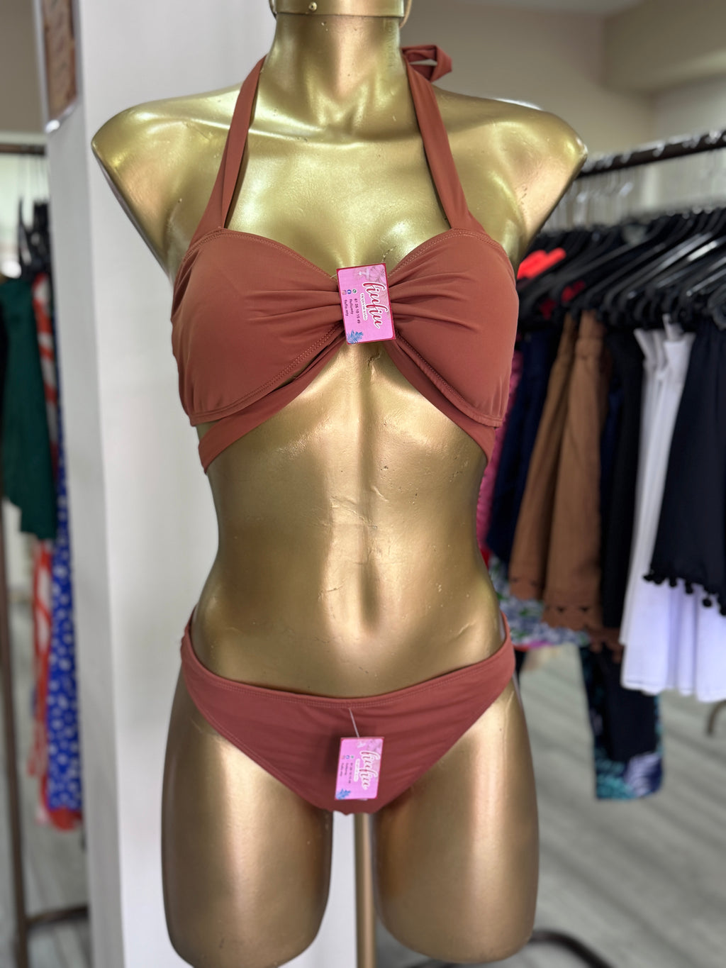 Traje de baño 2 piezas con pareo