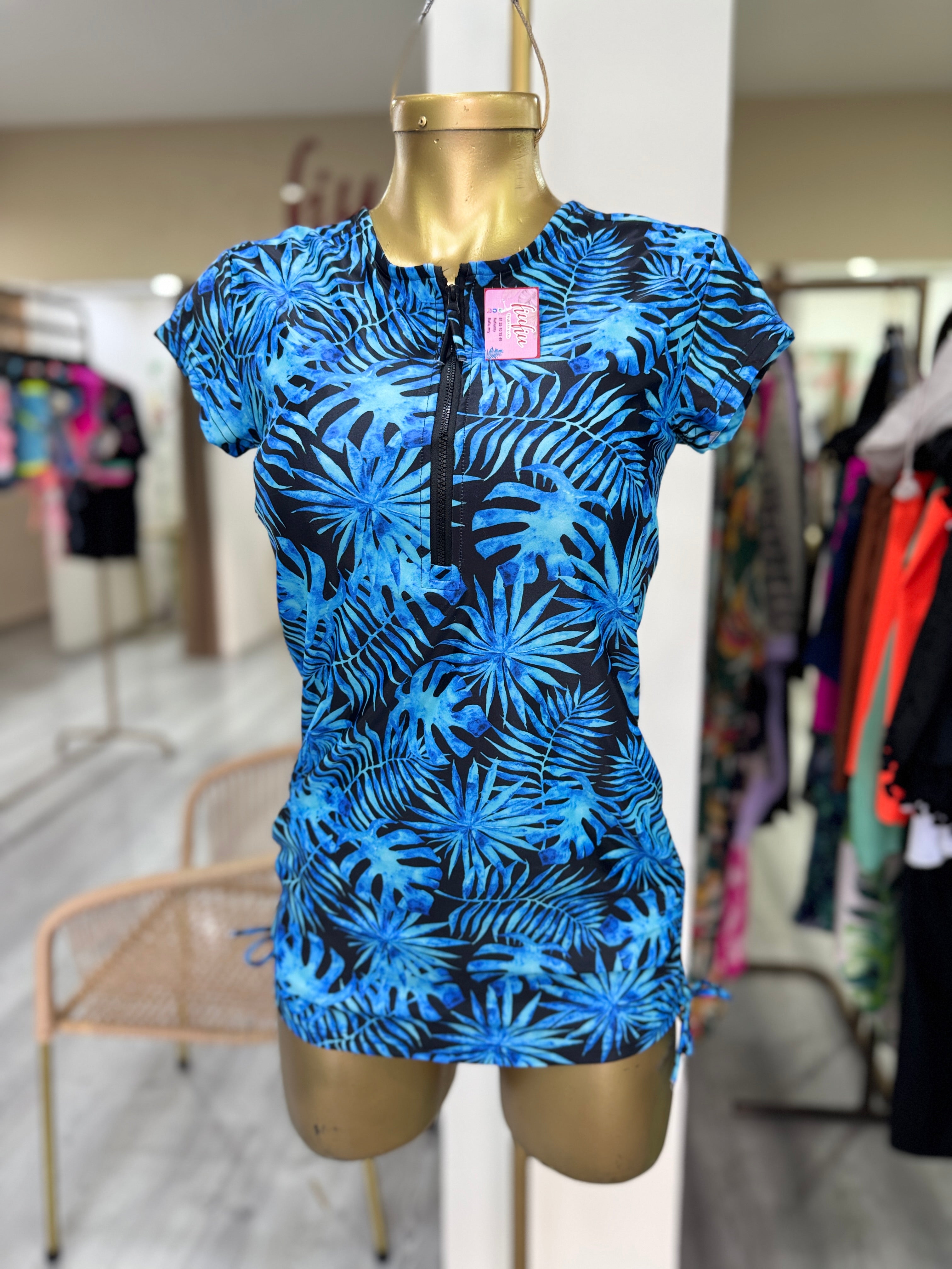 Salida de vestido estampado de hojas